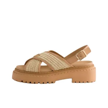 PRADA One Strap Sandals 5.5cm Women's Beige