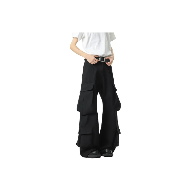 AMBER LIGHT Cargo Pants Unisex Premium Black-0