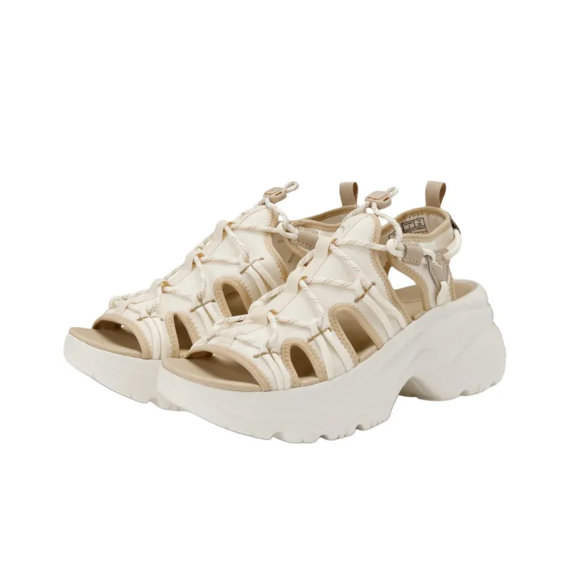 PUMA Cilia Wedge Beach Sandals Women's Ecru-2