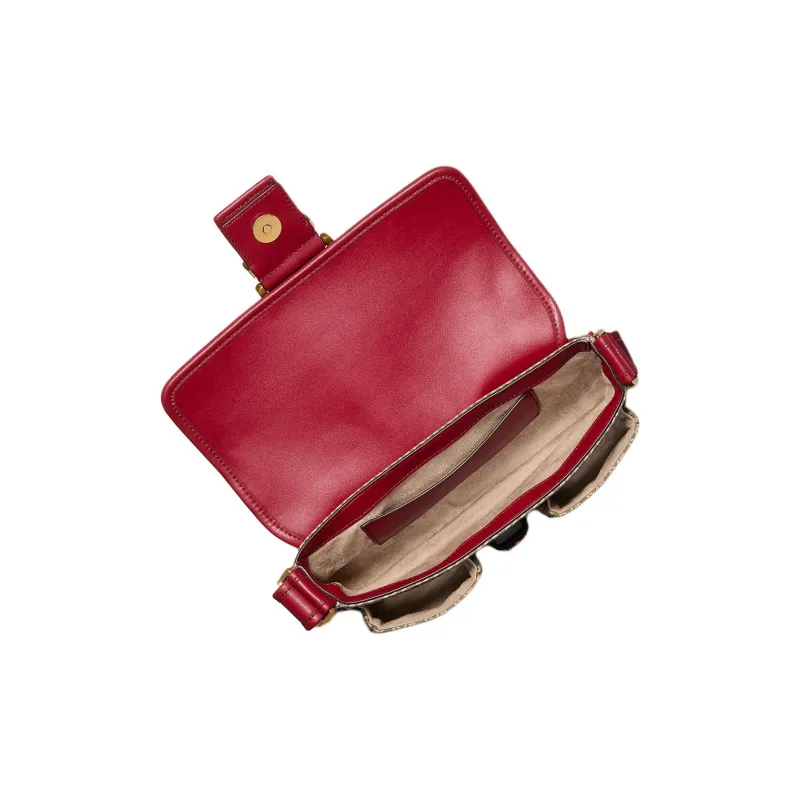 MICHAEL KORS Colby Polyester Handbag, Shoulder Bag Medium Size Women's Dark Red-1