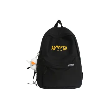 ADOONGA Nylon Backpack Unisex Black/White