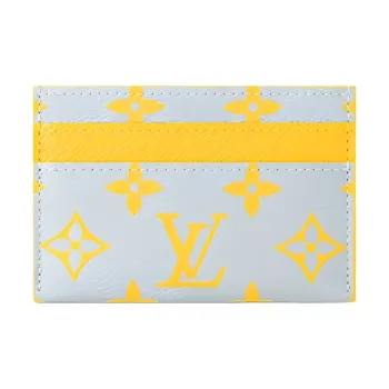 LOUIS VUITTON Monogram Glow Coated Canvas Card Holder Card Holder Women's Yellow & Gray