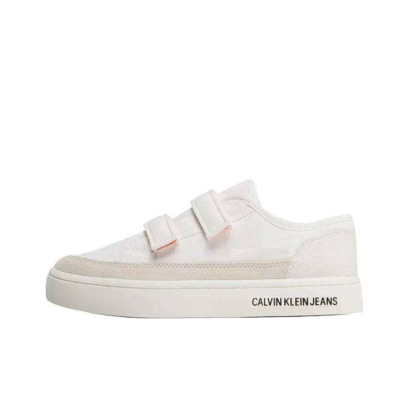 CKJ CALVIN KLEIN JEANS Low Top Skateboard Shoes Men's White-0