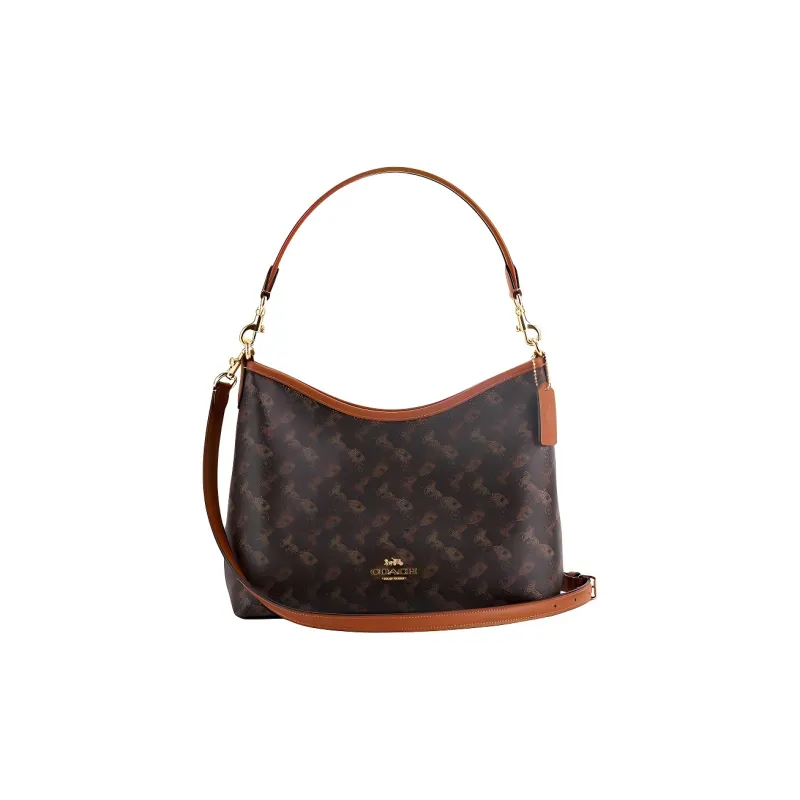 COACH LAUREL Canvas With Leather Shoulder Bag Tubas Women's Brown-0