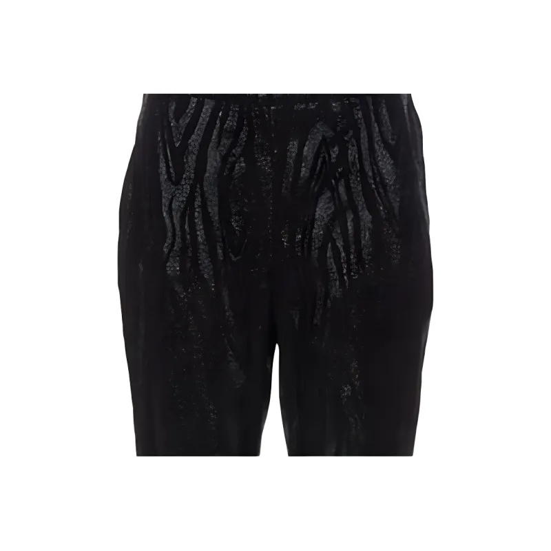Stella McCartney Wood Grain Effect Metallic Tapered Trousers-4