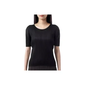 PLEATS PLEASE ISSEY MIYAKE T Shirt Women's Black
