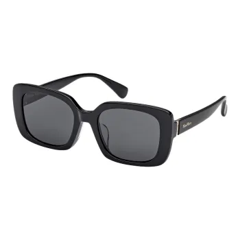 MaxMara Plate Frame Square Sunglasses Unisex Black