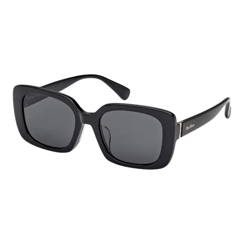 MaxMara Plate Frame Square Sunglasses Unisex Black-0