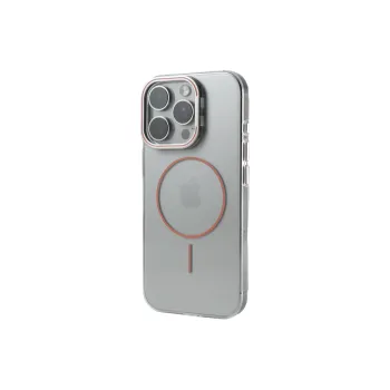 DEPA PC Material Transparent Durable Yellow Lens Stands Magnetic Phone Cases Applies To Apple 14 Minimalist