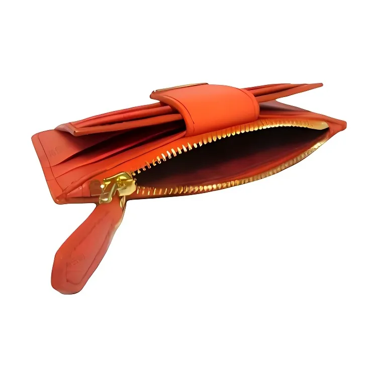 PRADA Saffiano Leather Card Holder Women's Orange-2