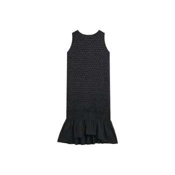 SHUXI Sleeveless Dress Women's Black Pineapple