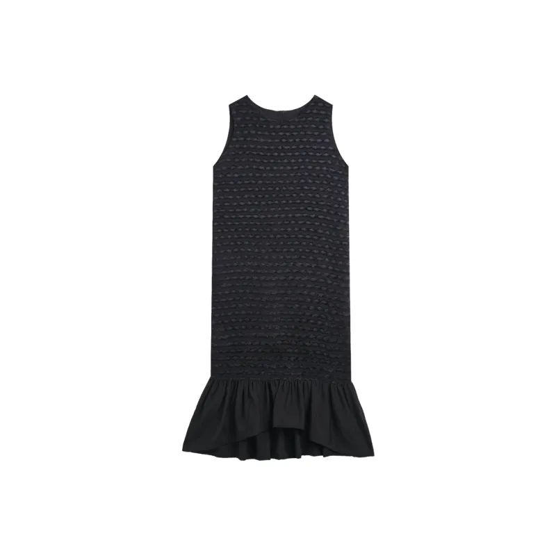 SHUXI Sleeveless Dress Women's Black Pineapple-0