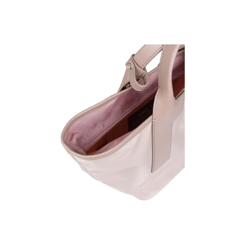 Furla Piuma Polyamide With Cow Leather Tote Bag, Shopping Bag, Shoulder Bag, Handbag Women's Pink-3