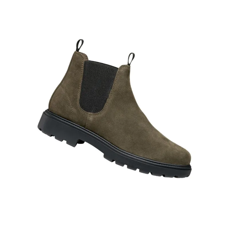 GEOX Spherica Ec7 Short Chelsea Boots Men's Army Green-2