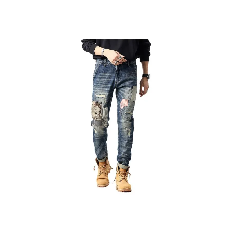 GOODHENLCE Jeans Unisex Blue-0