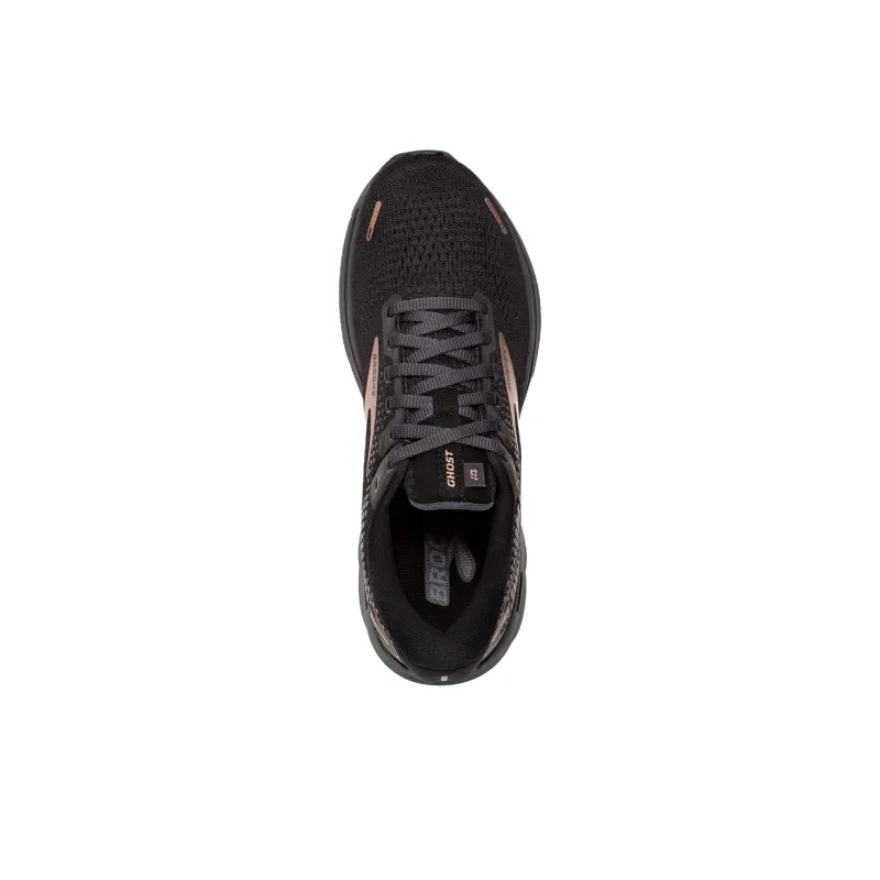 Brooks Ghost 14 Abrasion Resistant Low Top Casual Running Shoes Women's Black-4