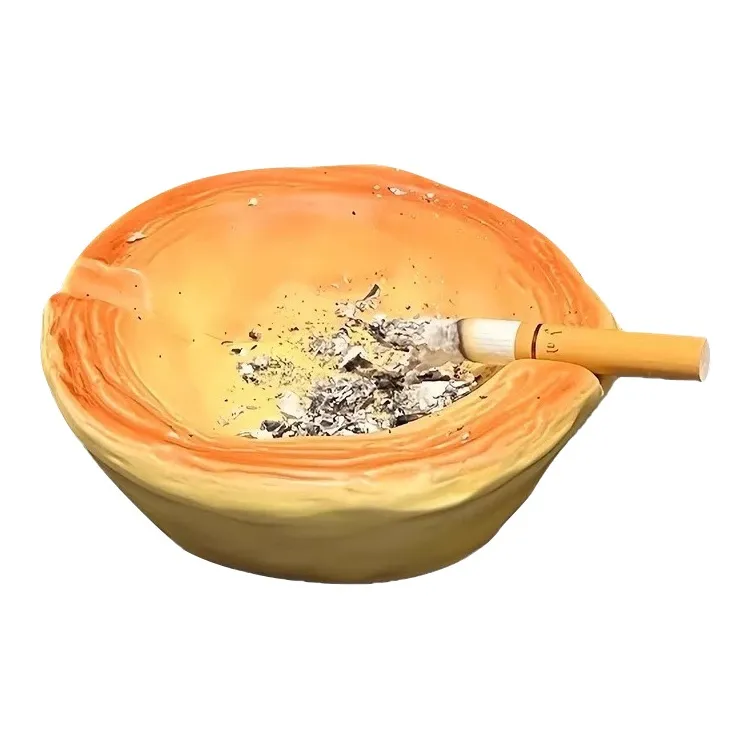 Xiang Ning Pai Ashtray, Egg Tart Yellow-0