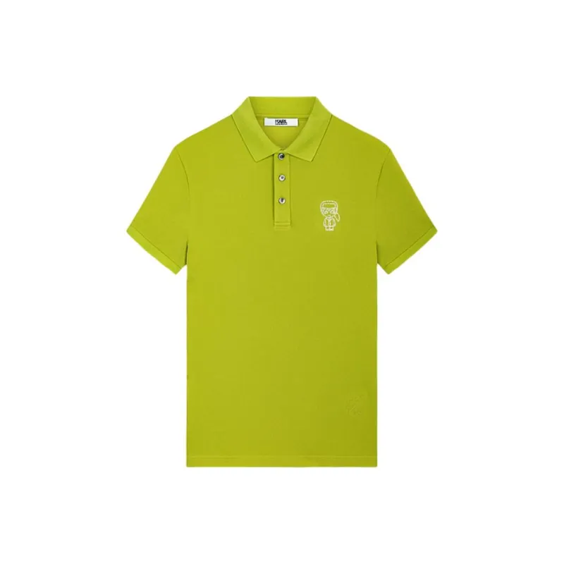 KARL LAGERFELD Polo Shirt Men's Light Green-0