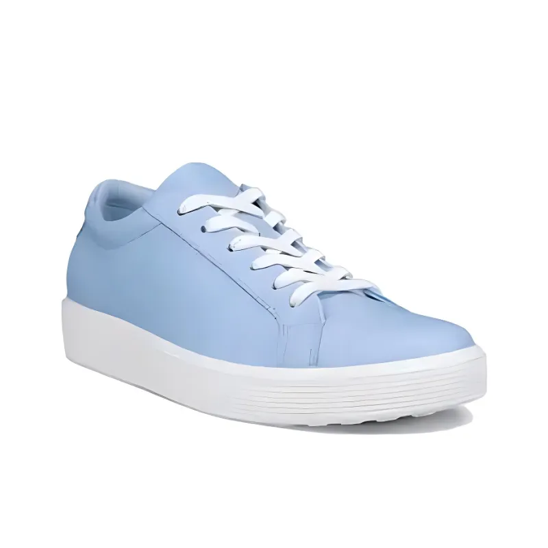 Ecco Low Top Skateboard Shoes Women's Sky Blue-3