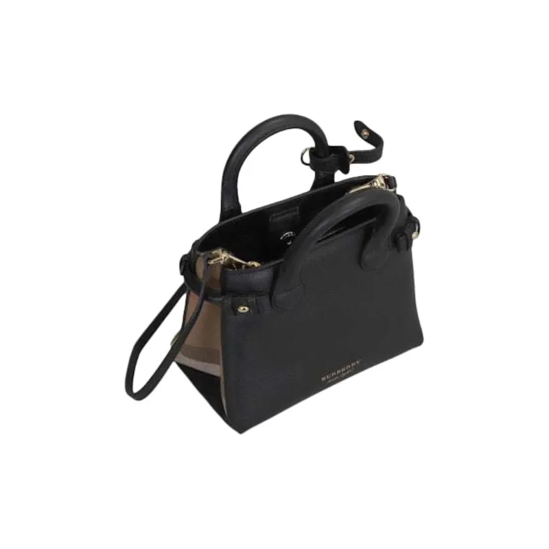 Burberry House Leather Tote Bag, Shoulder Bag, Handbag Mini Women's Black-2