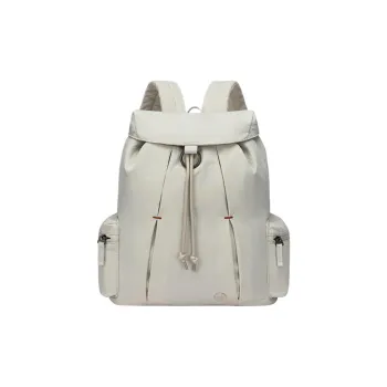 Anta Nylon Spell PU Backpack Unisex Light Smoke Gray