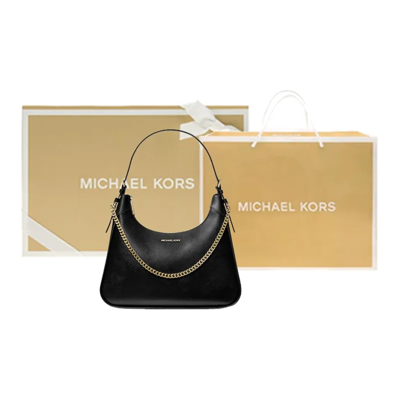 MICHAEL KORS Wilma Leather Handbag, Shoulder Bag Women's Black-4