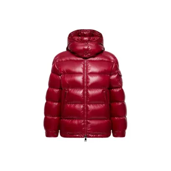 Moncler FW25 Maire Hooded Short Down Jacket Down Jacket Women's Burgundy Red