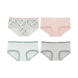 Pink Print+White Small Flower+Gray Stripes+White Print 23009BM