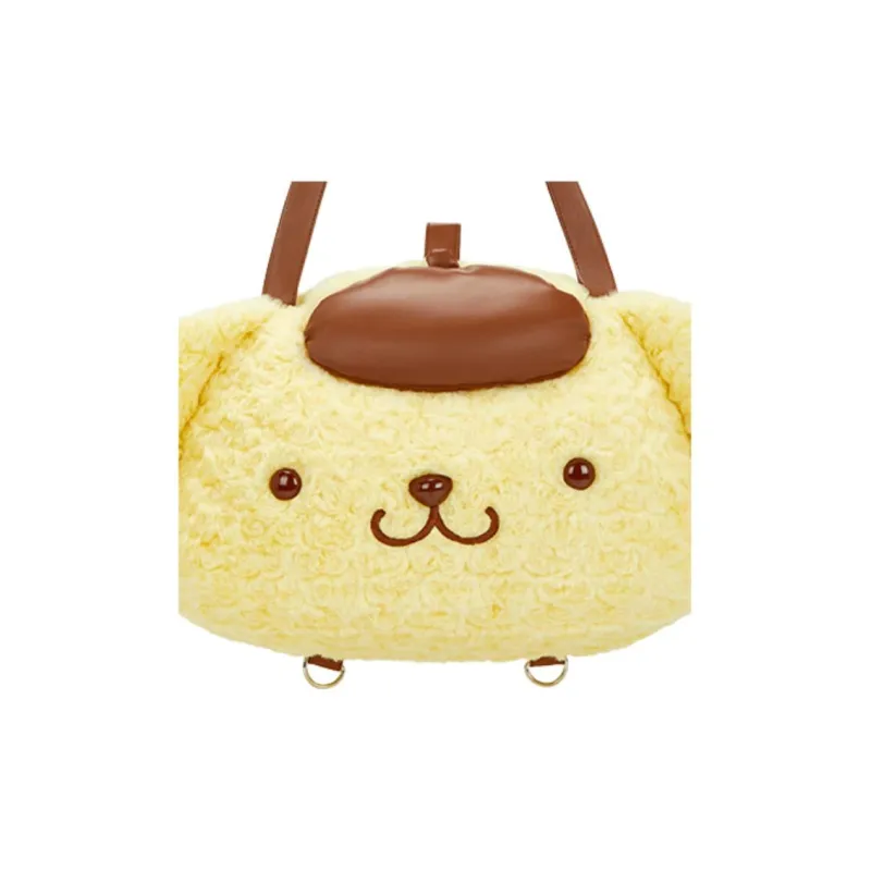 Sanrio Rose Velvet Handheld Shoulder Bag Unisex Pompompurin-3