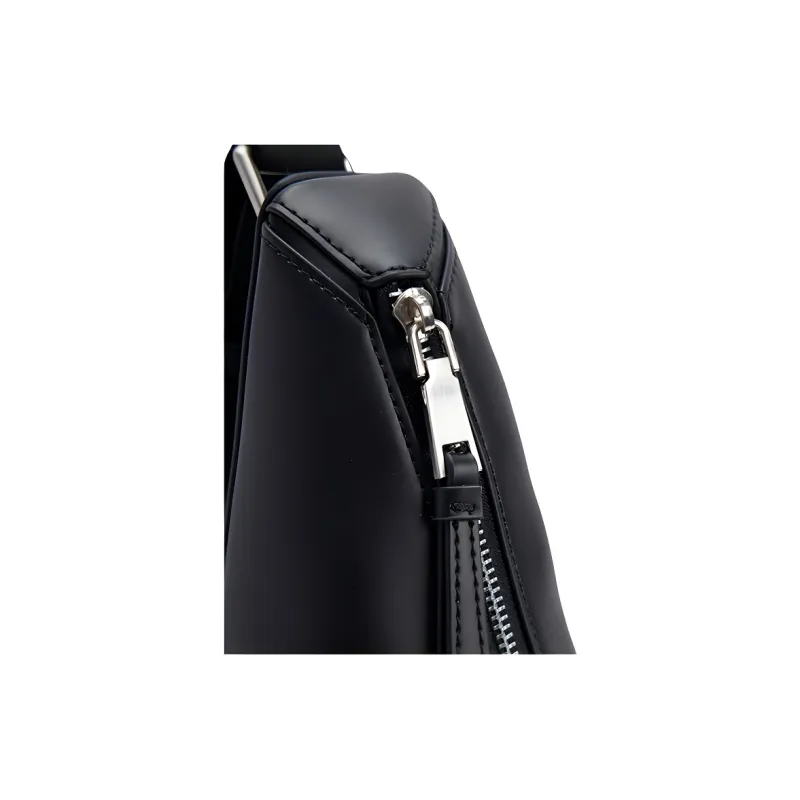 URBAN REVIVO Artificial Leather Sling Bag Regular Men's Black-3