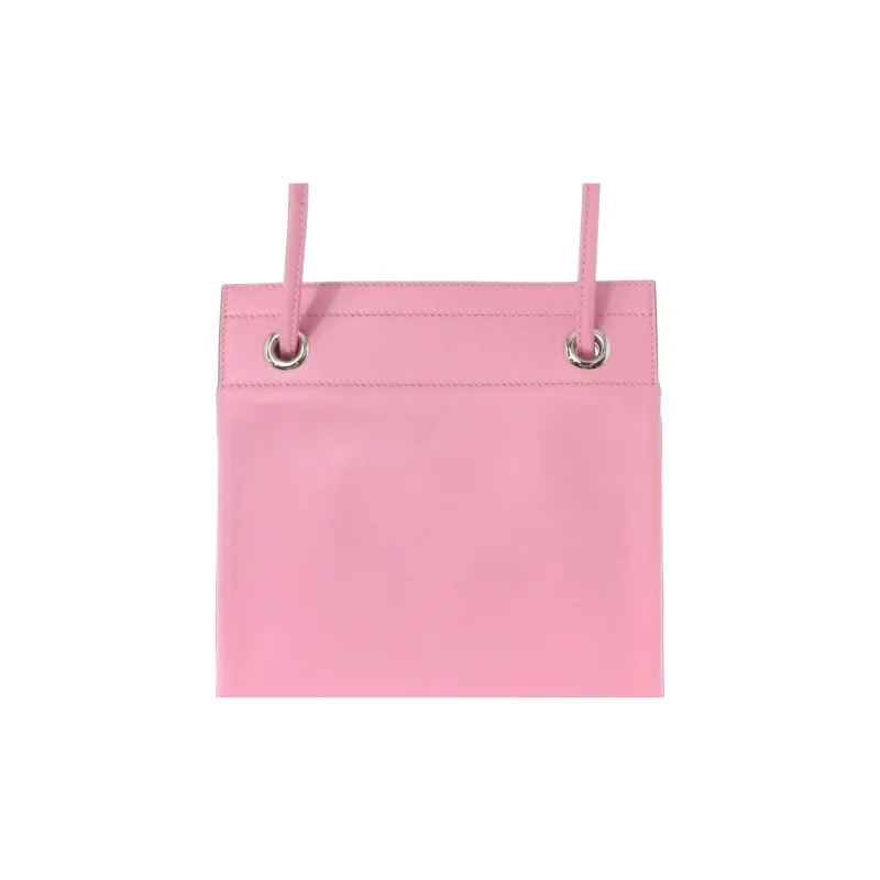 HERMES Swift Calfskin With Milo Lambskin Crossbody Bag, Shoulder Bag Women's Pink-4