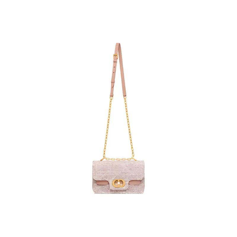 DIOR Jolie Cotton Handbag Small Size Women's Rose Pink-1