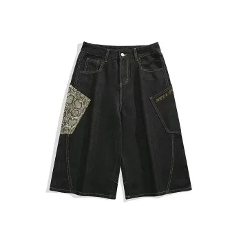 T-IRA Denim Shorts Unisex Scimitar Black