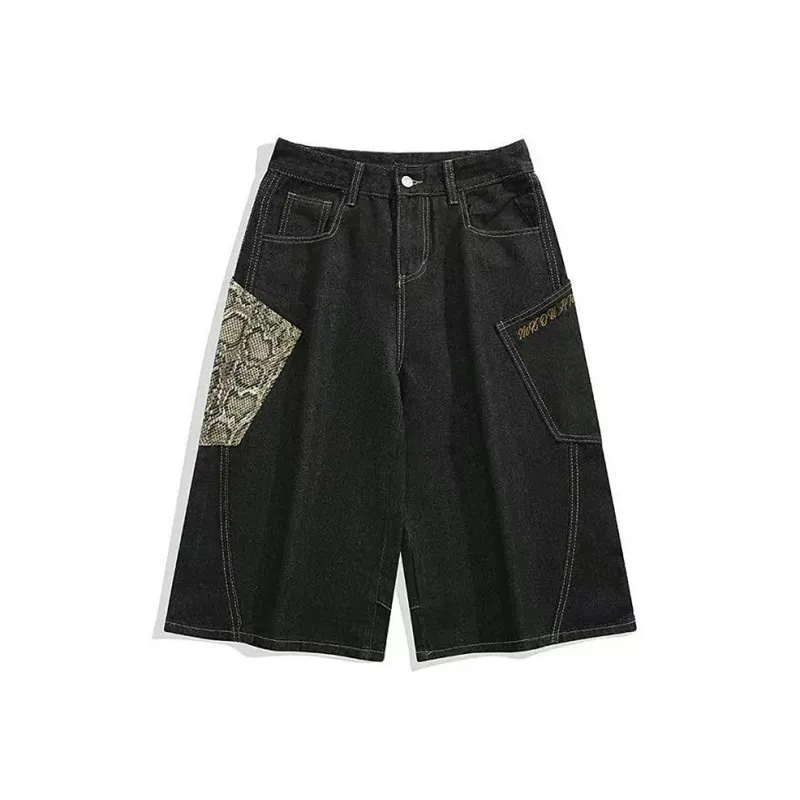 T-IRA Denim Shorts Unisex Scimitar Black-0