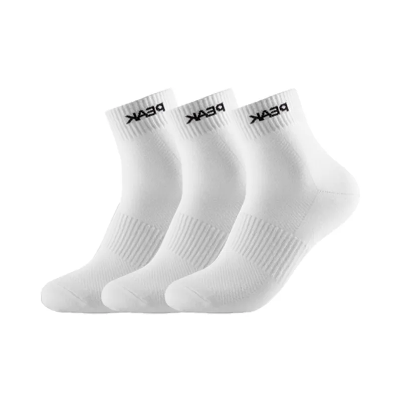 PEAK Mid Calf Socks Unisex 6 Pack Black-30