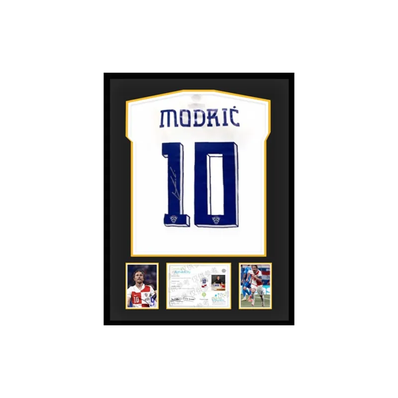 Three For Croatia National Team Jersey Exquisite Mounting, Outer Frame Approx. 65x85cm-0