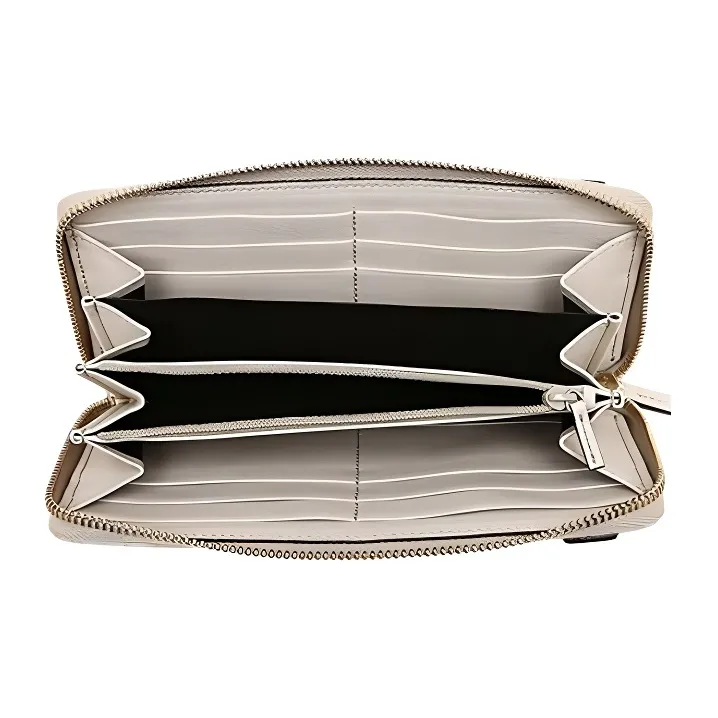 GUCCI Leather Wallet Women's White-3