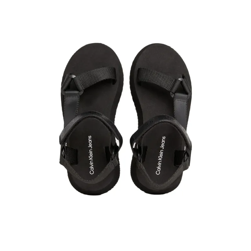 CKJ CALVIN KLEIN JEANS Beach Sandals Women's Black-3
