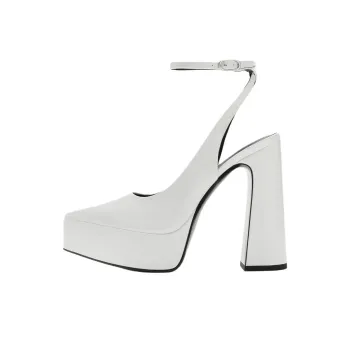 CHARLES&KEITH Guinevere Chunky Heel High Heels 13.1cm Women's White