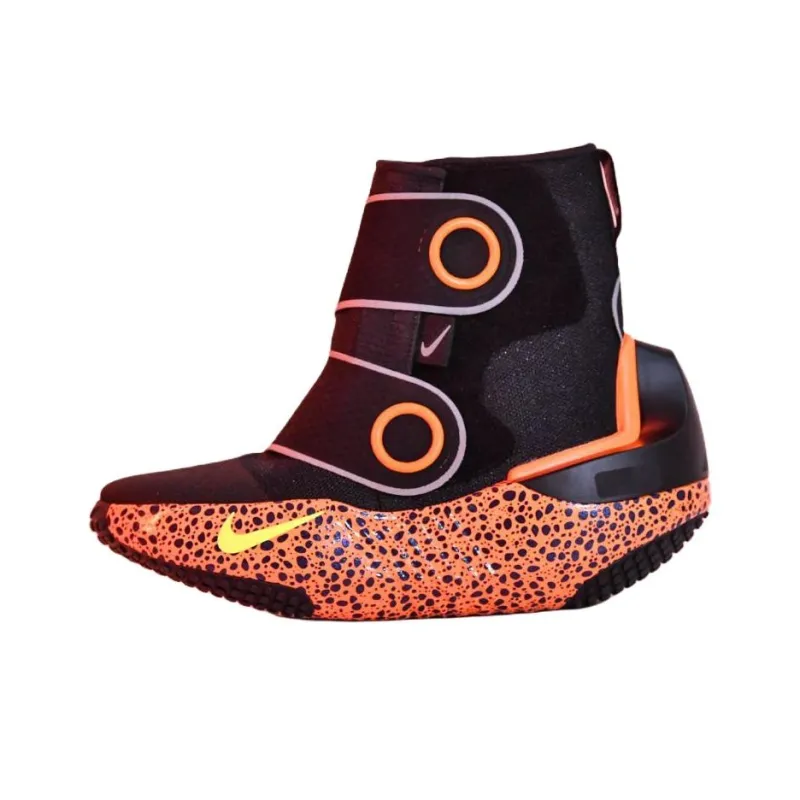 HYPERICE x Nike Anti Slip Wear Resistant High Top Training Shoes Unisex Black Orange-0