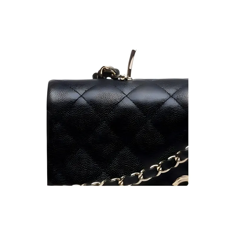 CHANEL Logo One Shoulder Crossbody Handbag Women's Black-1