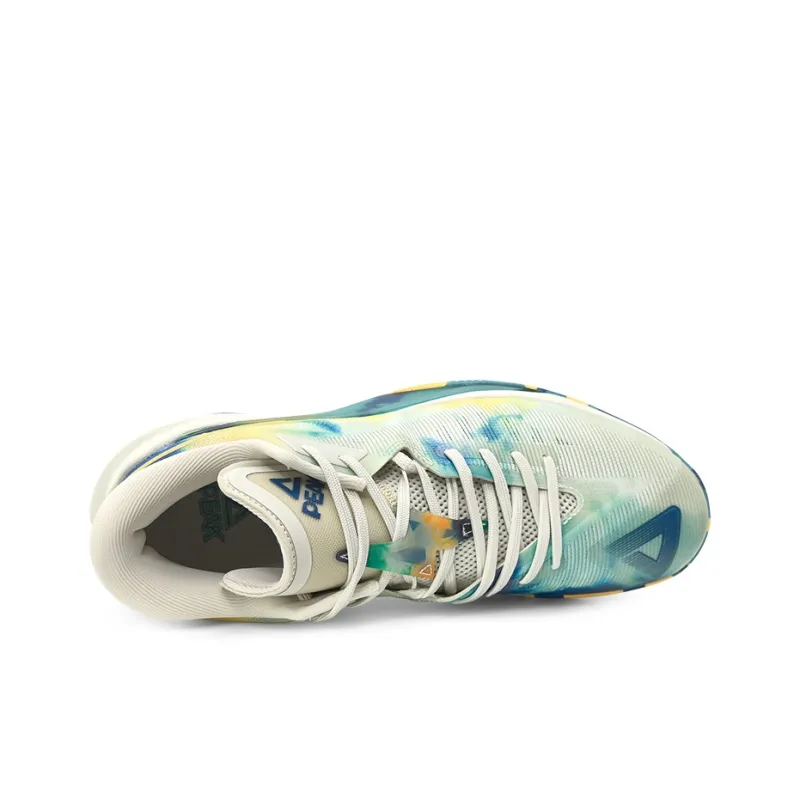 PEAK Lightning 10 Basketball Shoes Men Low Top Milk Jade/Caribbean Blue-3
