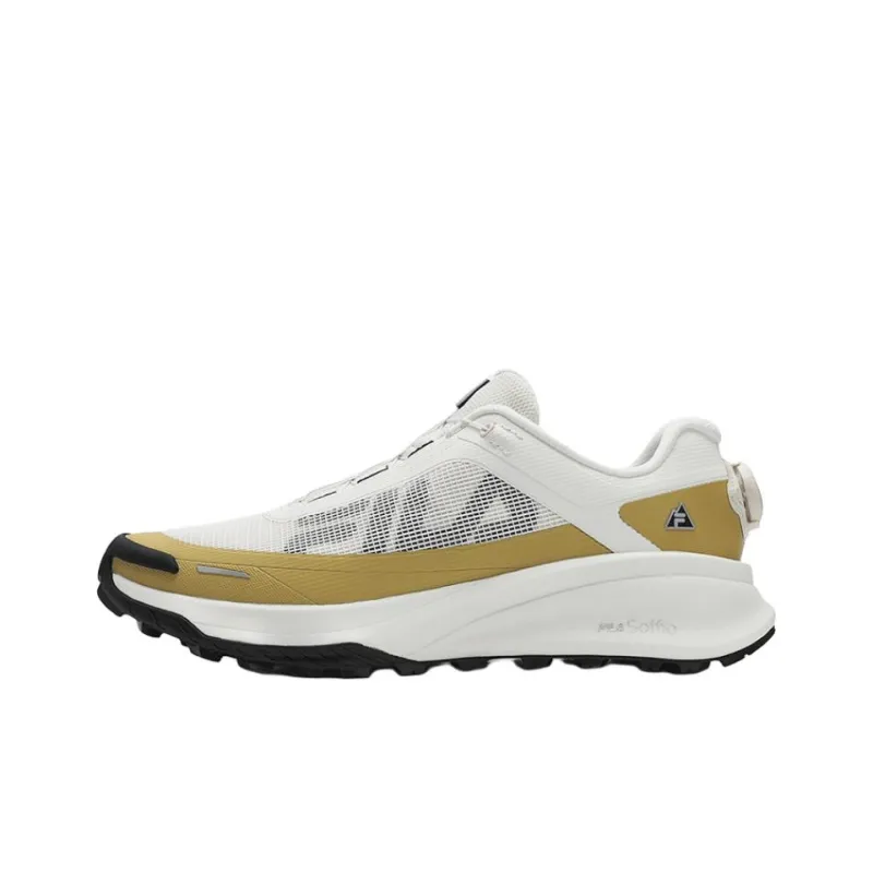 FILA LYNX BOA Abrasion Resistant Low Top Running Shoes Men's White Yellow-0