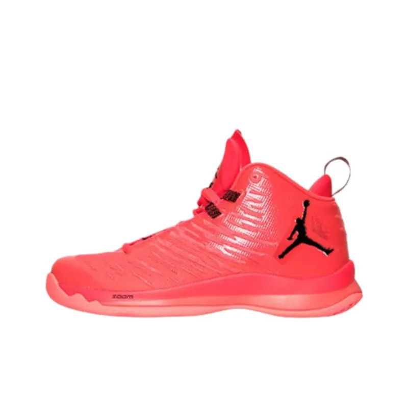 Jordan Super.Fly 5 Wear resistant And Lightweight Mid Top Basketball Shoes Men's Red-0