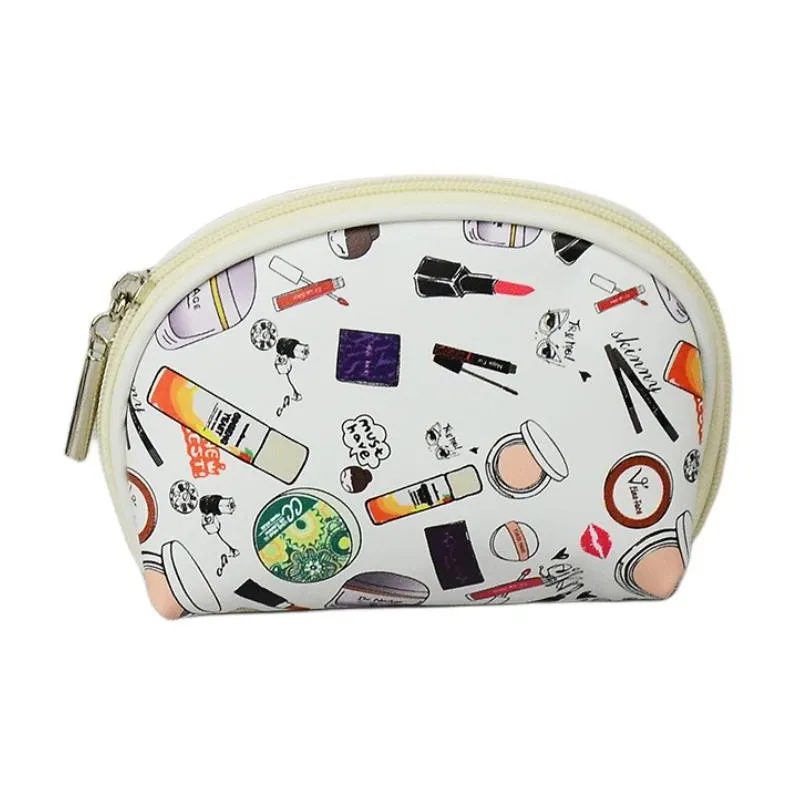 WW 5236 Fashion Trend Digital Print Clutch, Cute Waterproof Cosmetics Storage, Portable PU Makeup Bag Makeup Bags-0