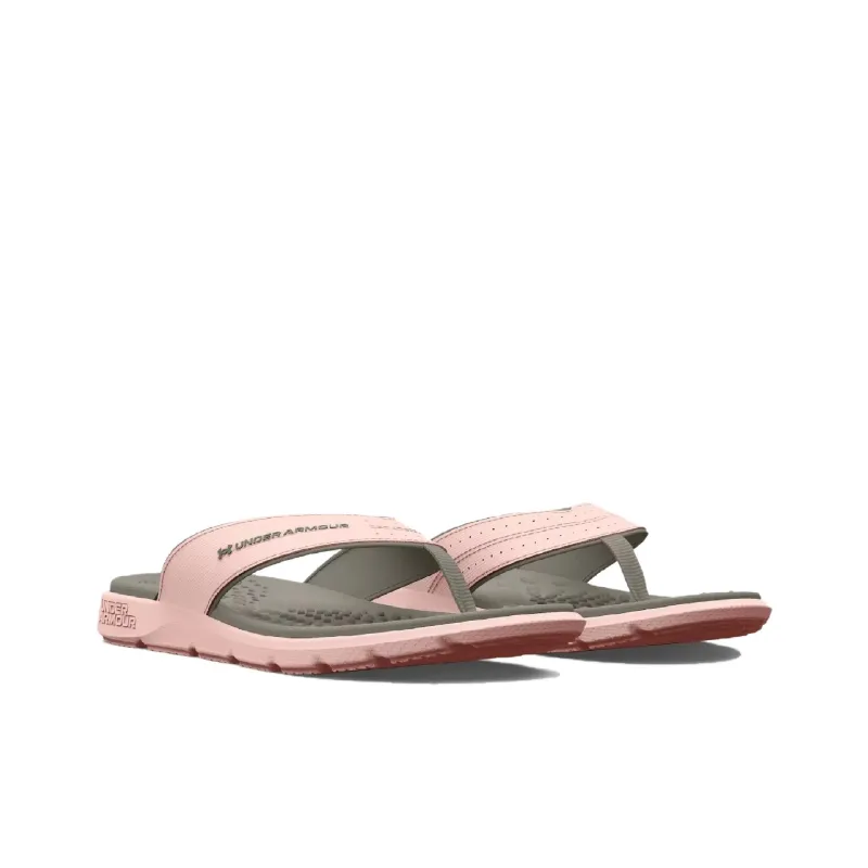 Under Armour Ignite Quiet Slip Resistant Flip Flops Women's Pink-2