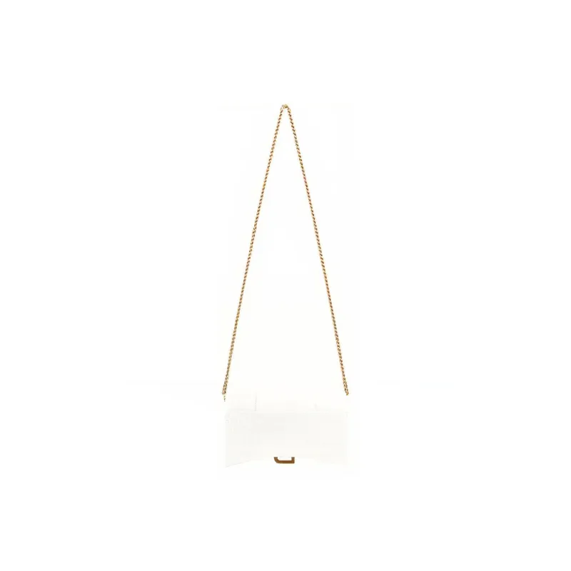 Balenciaga Hourglass Cow Leather Hourglass Bag, Shoulder Bag Women's White-3