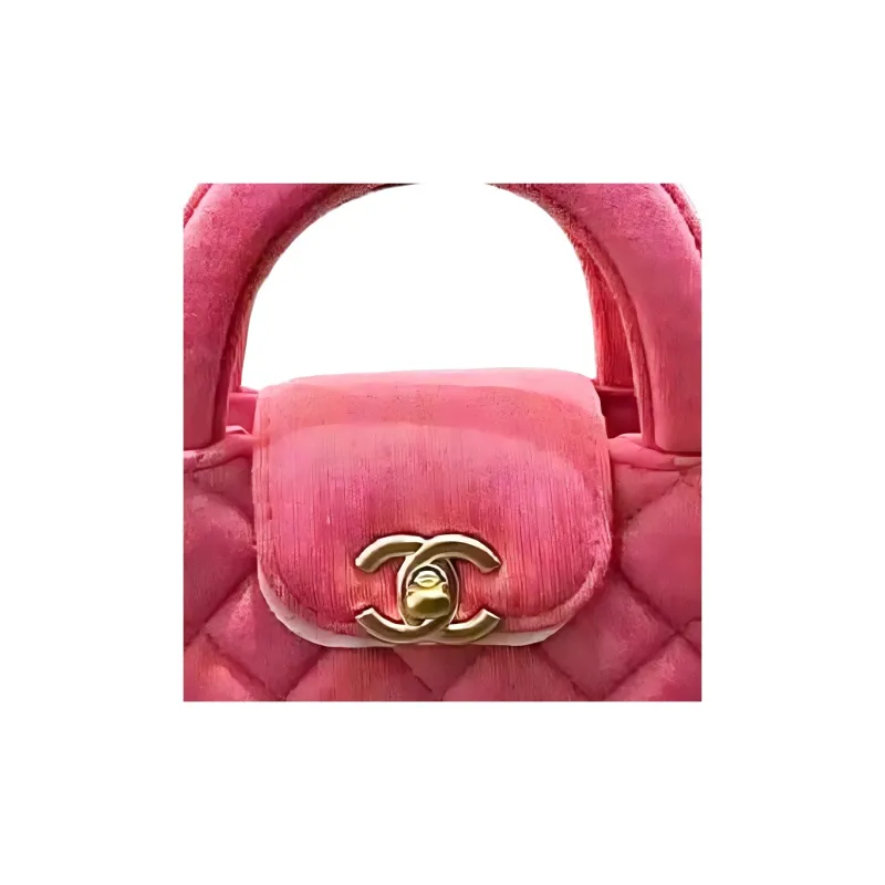 CHANEL Fabric Surface Clutch, One Shoulder Handbag Extra Mini Women's Pink-2