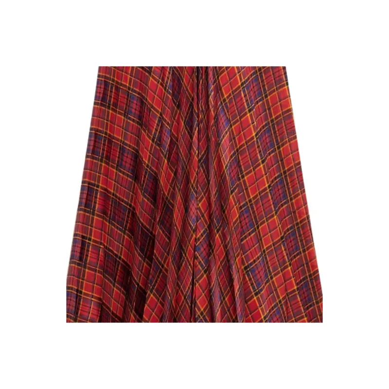 SAINT LAURENT Casual Long Skirt Women's Blue Yellow Red-2