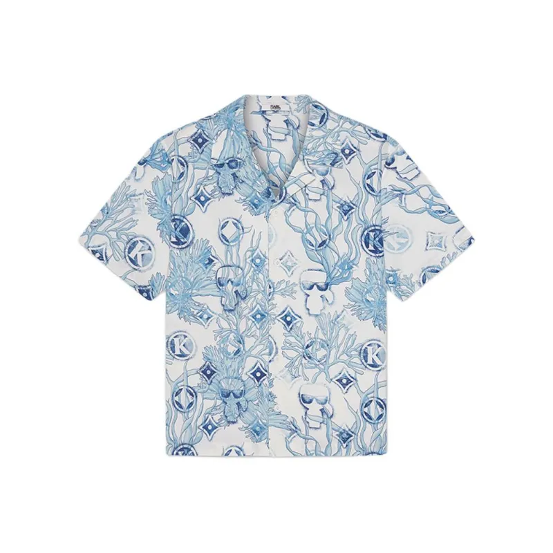 KARL LAGERFELD Shirt Men's Pink Blue-0